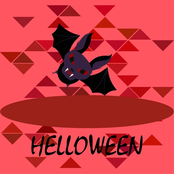 Halloween Bat Ilustracja Tło Wektor — Wektor stockowy