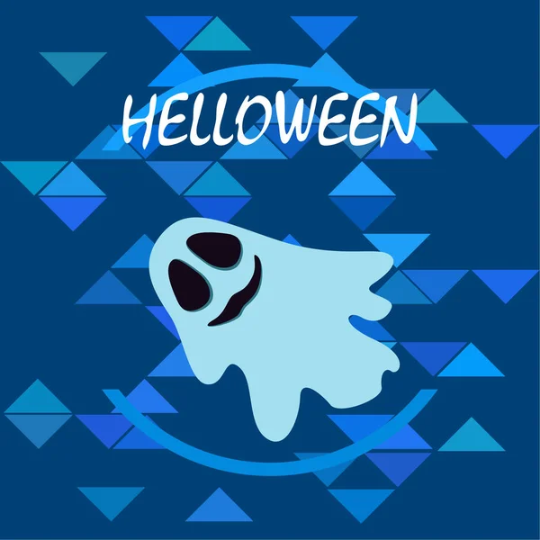 Halloween Geest Nacht Illustratie Vector Achtergrond — Stockvector