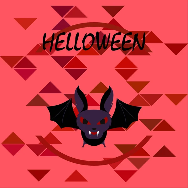 Halloween Murciélago Ilustración Vector Fondo — Vector de stock