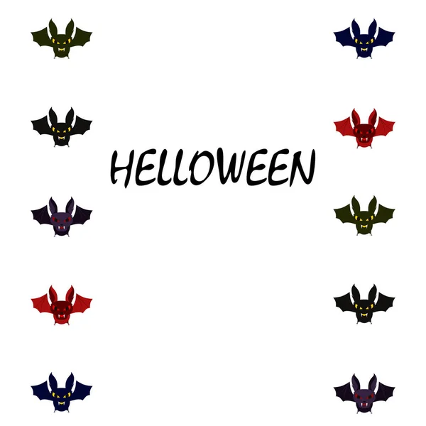Fond Chauves Souris Halloween Affiche Halloween Illustration Vectorielle — Image vectorielle