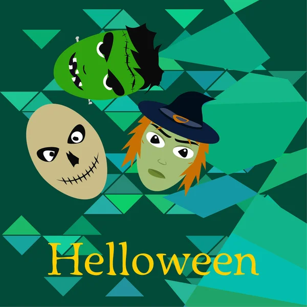 Halloween Otoño Calaveras Vector Ilustración — Archivo Imágenes Vectoriales