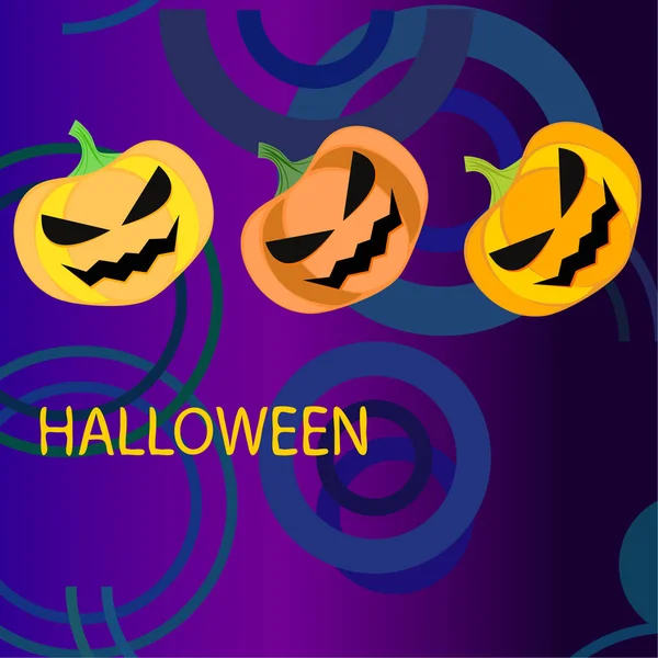 Fondo Calabazas Halloween Ilustración Vectorial — Vector de stock