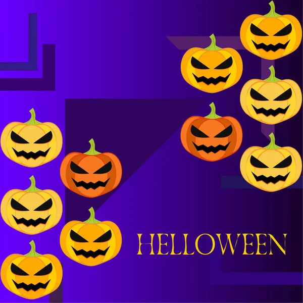 Halloween Hintergrund Vektorillustration Karte — Stockvektor