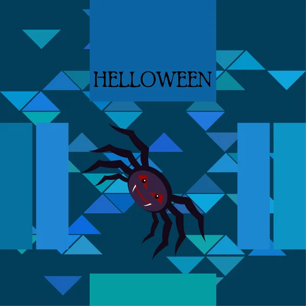 Halloween Araignée Illustration Vectoriel Fond — Image vectorielle