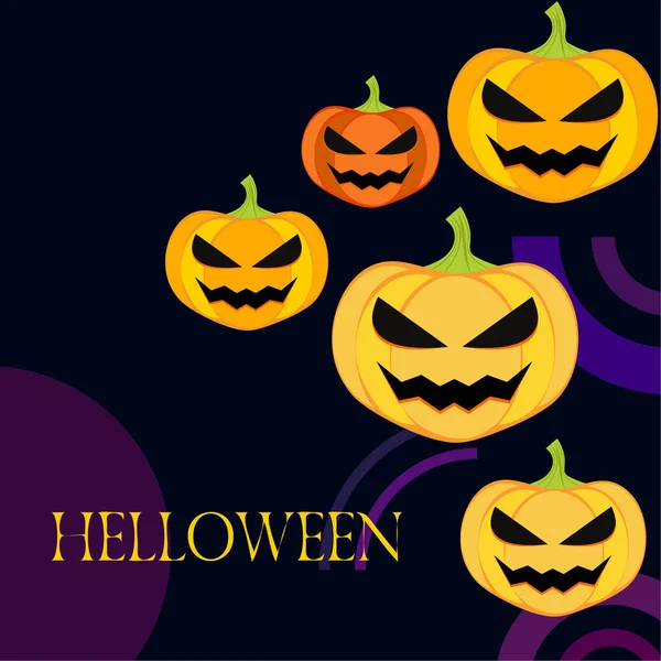 Fundo Halloween Ilustração Vetorial Cartão — Vetor de Stock