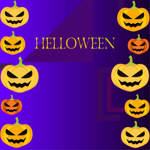 Halloween Háttér Vektor Illusztráció Kártya — Stock Vector