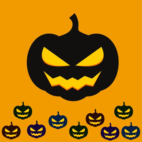 Halloween Pozadí Karta Vektorové Ilustrace — Stockový vektor