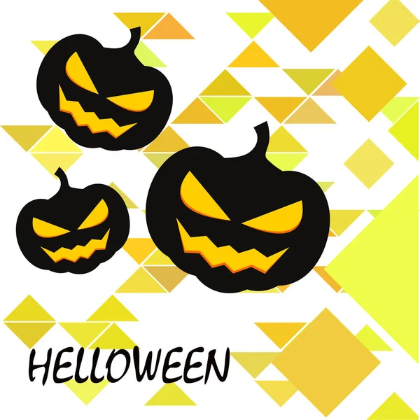 Halloween Pozadí Dýněmi Vektorové Ilustrace — Stockový vektor