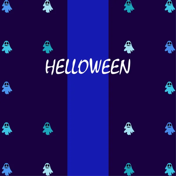 Halloween Illustration Med Spöken Vector Bakgrund — Stock vektor