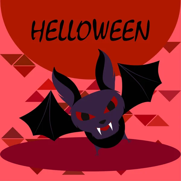 Halloween Bat Illustration Vector Background — Stock Vector