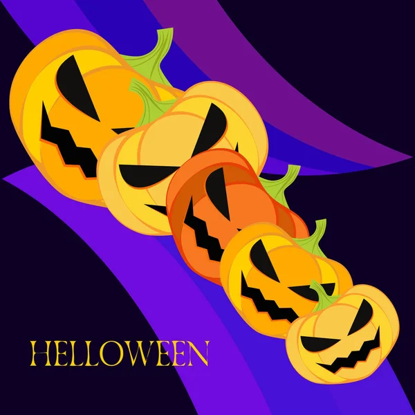 Halloween Háttér Sütőtök Vektor Illusztráció — Stock Vector