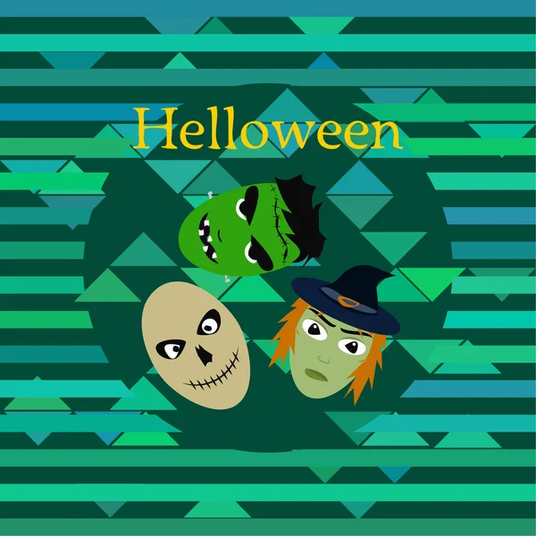 Halloween Podzim Lebky Vektorové Ilustrace — Stockový vektor