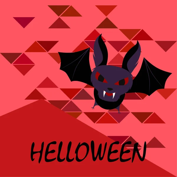 Halloween Murciélago Ilustración Vector Fondo — Archivo Imágenes Vectoriales