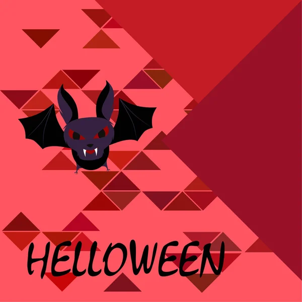 Halloween Bat Illustration Vector Background - Stok Vektor
