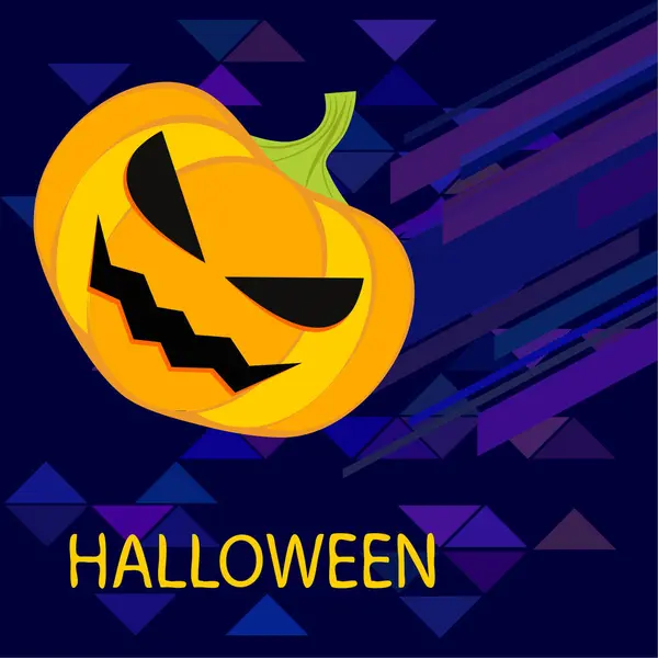 Halloween Pompoen Illustratie Vector Achtergrond — Stockvector