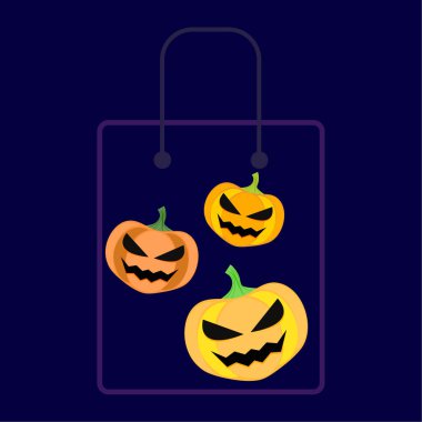 Cadılar Bayramı fenerler, kabaklar arka plan illüstrasyon vektör. 