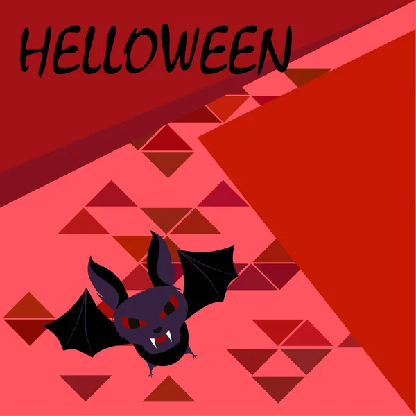 Halloween Vleermuis Illustratie Vector Achtergrond — Stockvector