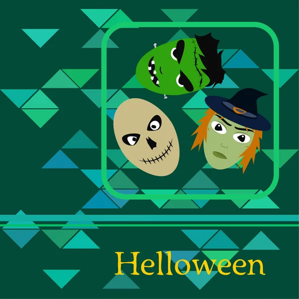 Halloween Herbst Totenköpfe Vektor Illustration — Stockvektor
