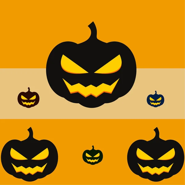 Halloween Citrouilles Illustration Vectoriel Fond — Image vectorielle