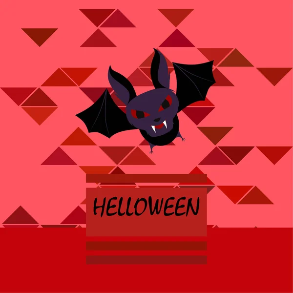 Halloween Denevér Illusztráció Vektor Háttér — Stock Vector