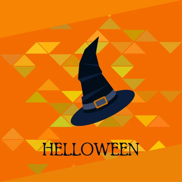 Halloween Cappello Vettoriale Sfondo Vettoriale Illustrazione — Vettoriale Stock