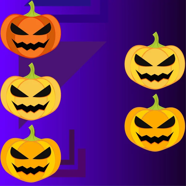 Halloween Hintergrund Vektorillustration Karte — Stockvektor