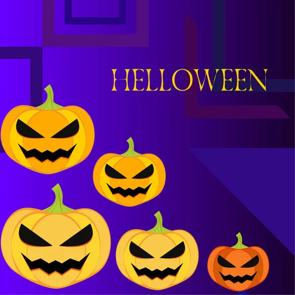 Fondo Halloween Ilustración Vectorial Tarjeta — Vector de stock