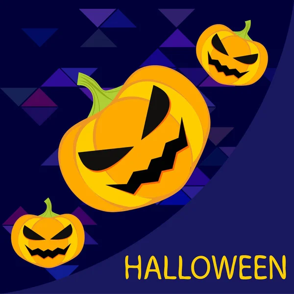 Halloween Pompoenen Illustratie Vector Achtergrond — Stockvector