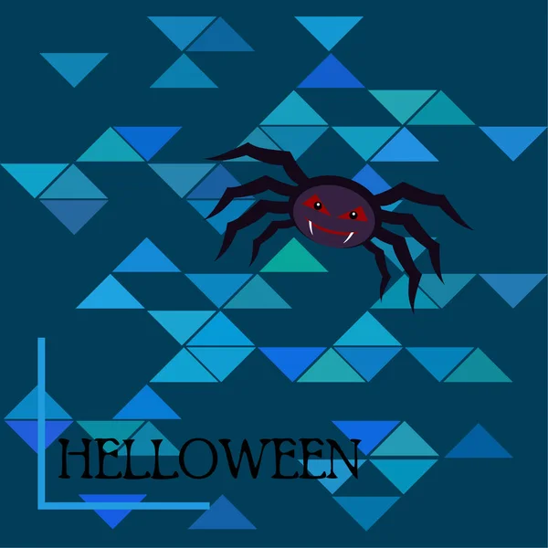 Halloween Araignée Illustration Vectoriel Fond — Image vectorielle