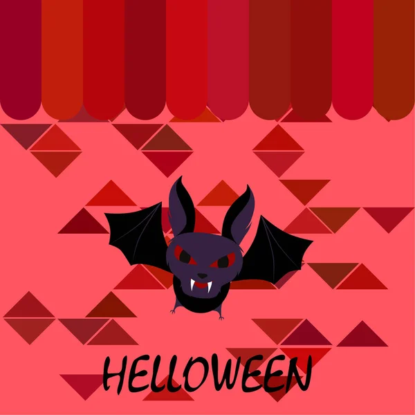 Halloween Fledermaus Illustration Vektor Hintergrund — Stockvektor