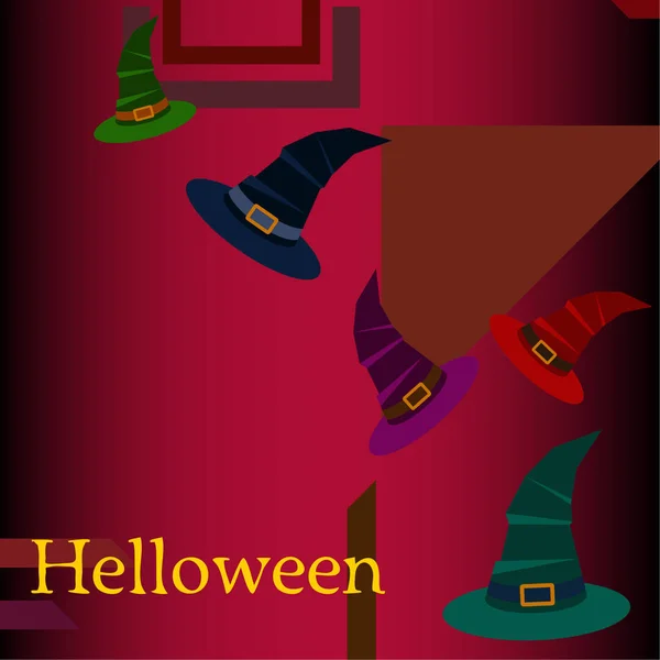 Хэллоуин Ведьмы Шляпы Векторные Фон — стоковый вектор