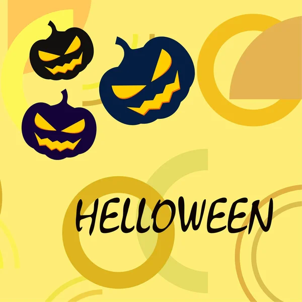 Halloween Fundo Com Abóboras Ilustração Vetorial — Vetor de Stock