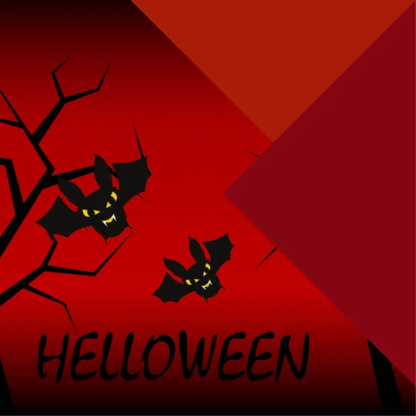 Halloween Netopýři Pozadí Halloween Karta Vektorové Ilustrace — Stockový vektor