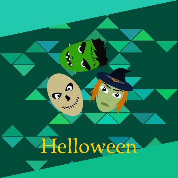 Halloween Podzim Lebky Vektorové Ilustrace — Stockový vektor