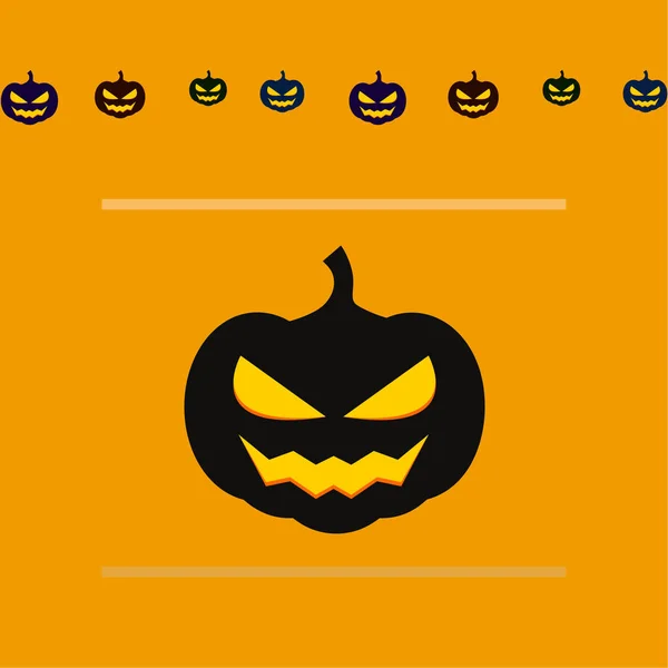 Halloween Fond Carte Illustration Vectorielle — Image vectorielle
