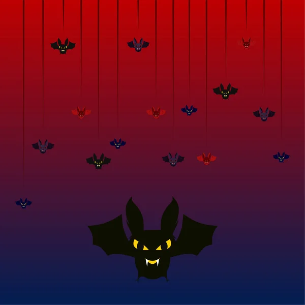 万圣节蝙蝠 万圣节海报 向量例证 — 图库矢量图片