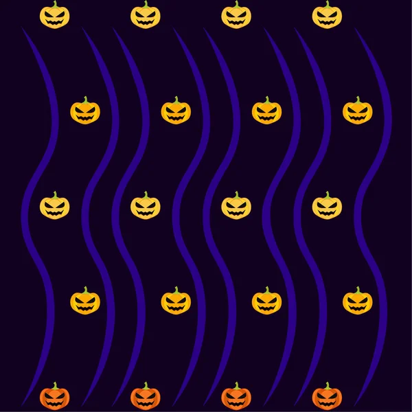 Fondo Halloween Ilustración Vectorial Tarjeta — Vector de stock