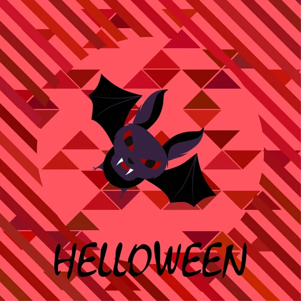 Halloween Murciélago Ilustración Vector Fondo — Archivo Imágenes Vectoriales