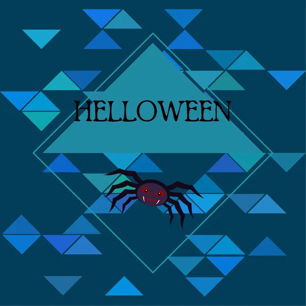 Halloween Spider Illustration Vector Background — Stock Vector