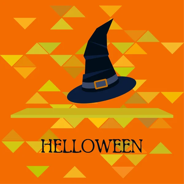 Halloween Cappello Vettoriale Sfondo Vettoriale Illustrazione — Vettoriale Stock