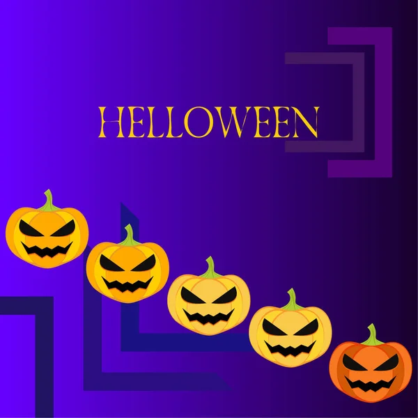 Kártya Halloween Háttér Vektor Illusztráció — Stock Vector