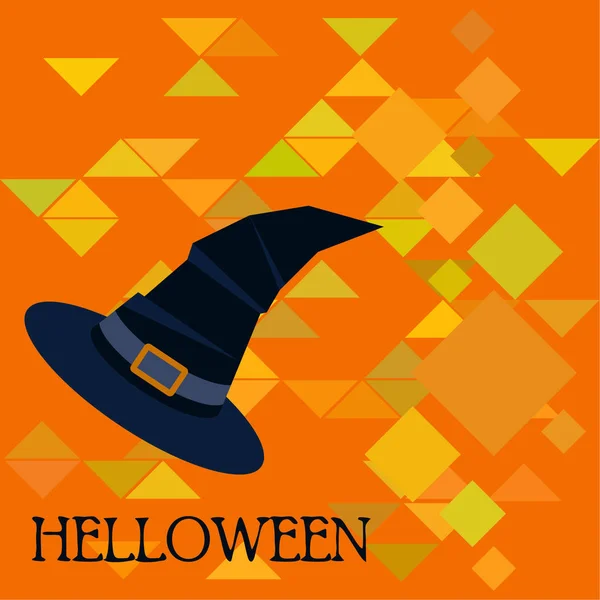 Halloween Cappello Vettoriale Sfondo Vettoriale Illustrazione — Vettoriale Stock