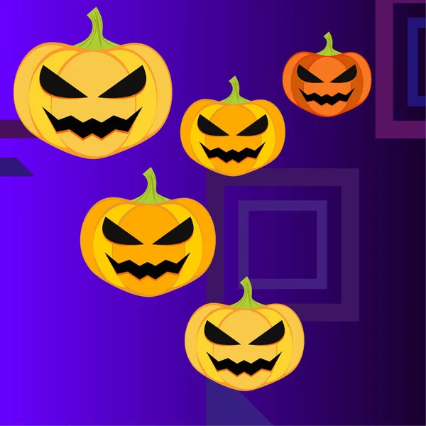 Tarjeta Fondo Halloween Ilustración Vectorial — Archivo Imágenes Vectoriales