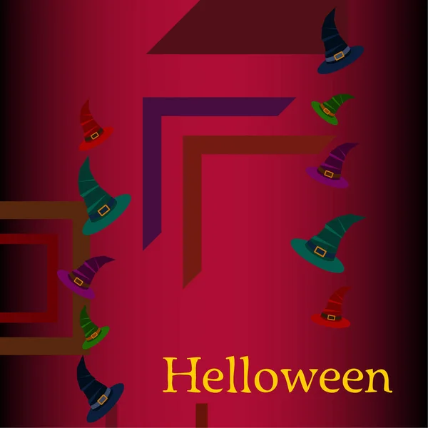 Halloween Čarodějnice Klobouky Vektorové Pozadí — Stockový vektor