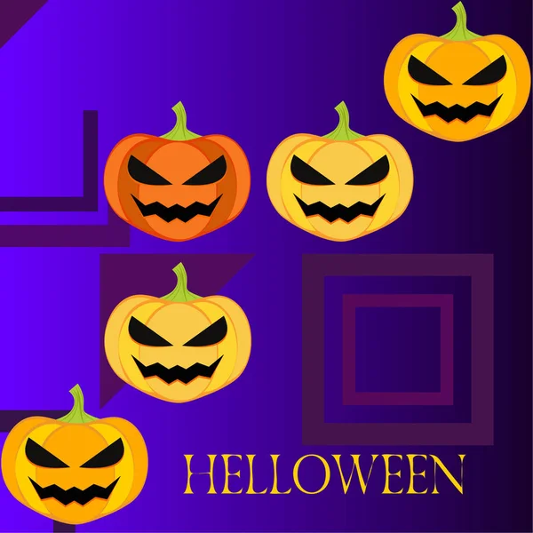 Fond Halloween Illustration Vectorielle Carte — Image vectorielle