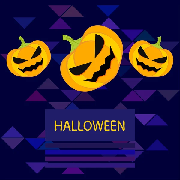 Halloween Pompoenen Illustratie Vector Achtergrond — Stockvector