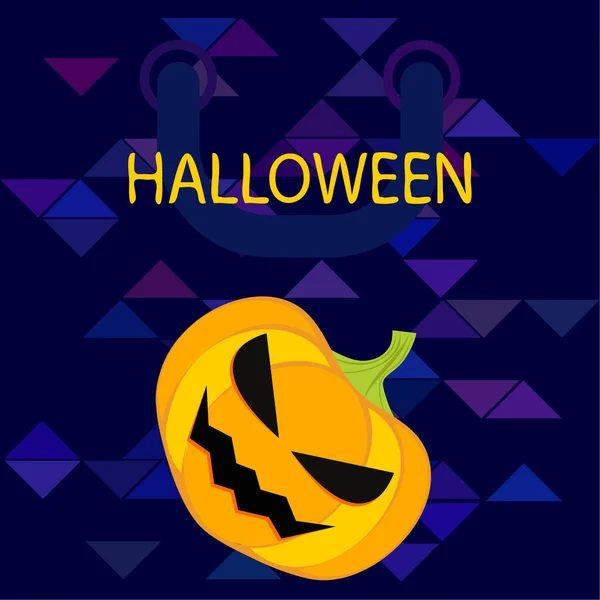 Halloween Calabaza Ilustración Vector Fondo — Archivo Imágenes Vectoriales