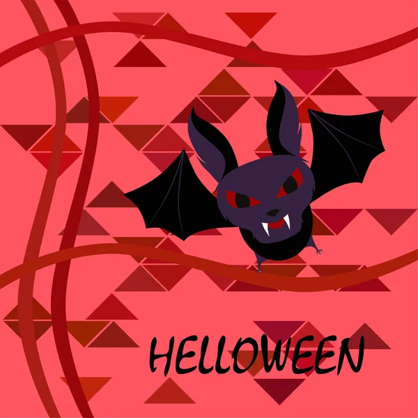 Halloween Fledermaus Illustration Vektor Hintergrund — Stockvektor