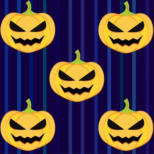 Fondo Calabazas Halloween Ilustración Vectorial — Vector de stock