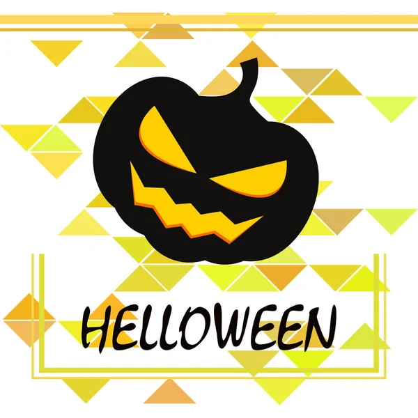 Sfondo Halloween Con Zucche Illustrazione Vettoriale — Vettoriale Stock